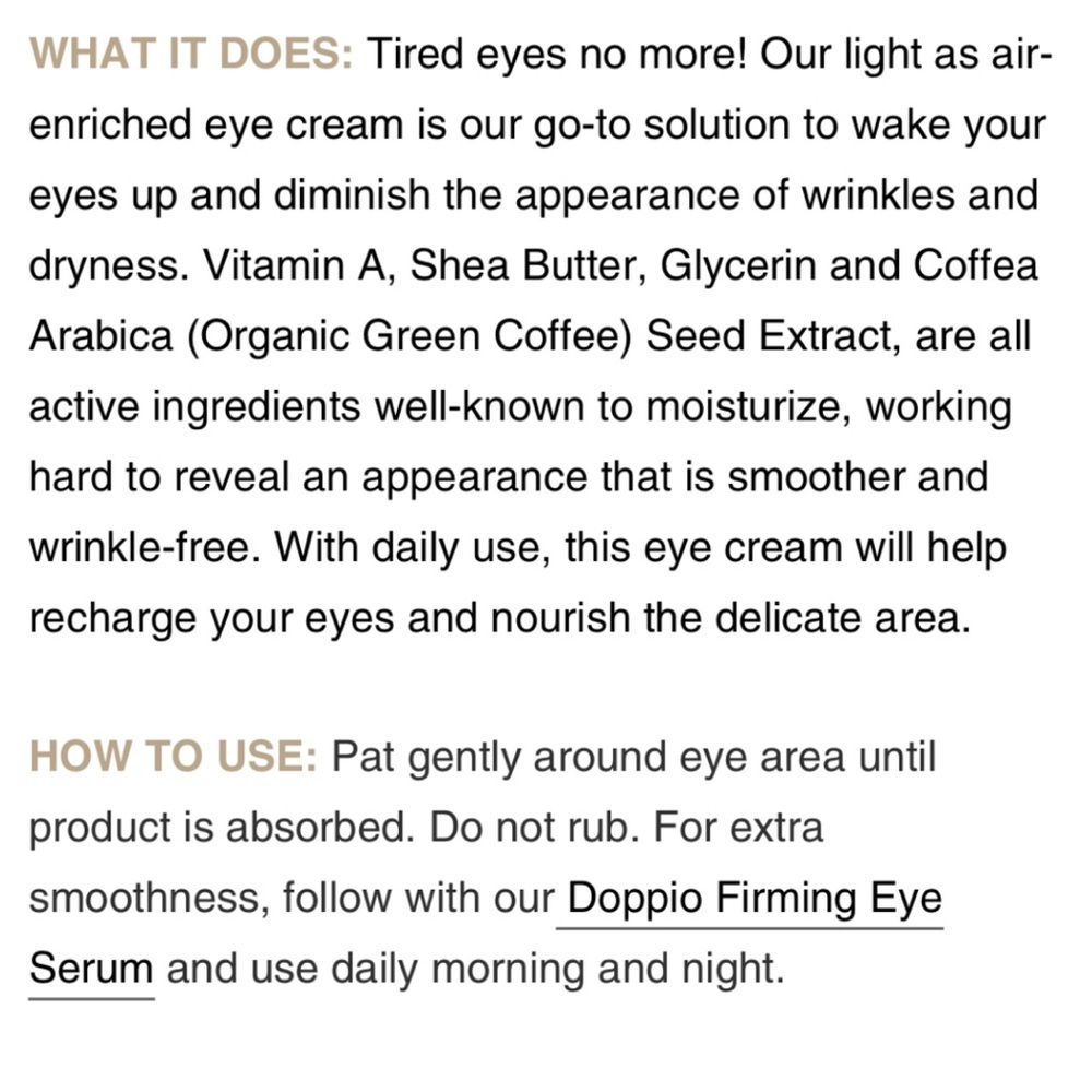 New luxury Doppio Firming Eye Cream - Picture 4 of 4